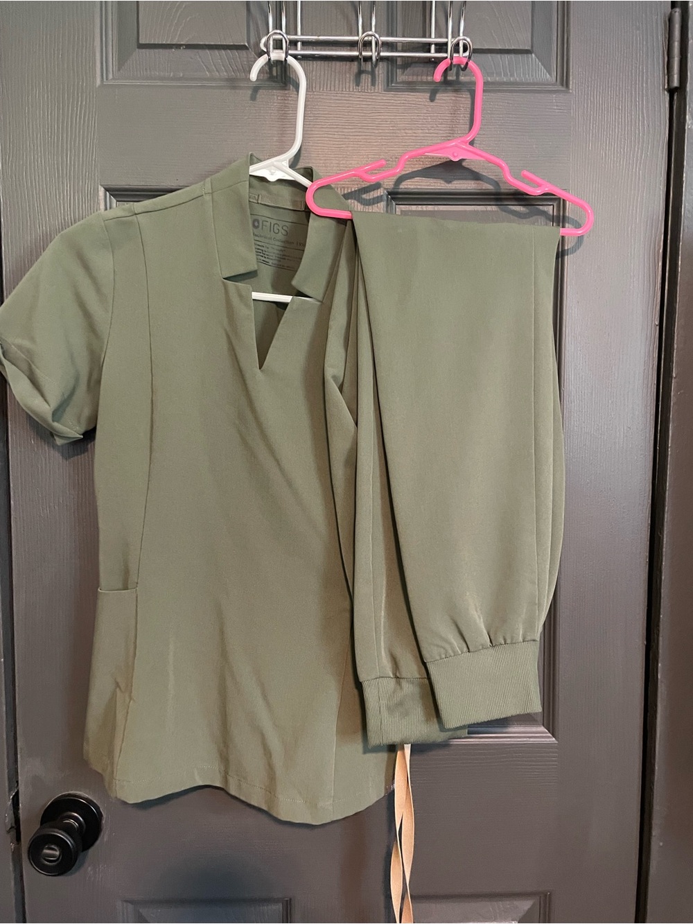 Figs Olive Green Track Jogger Set